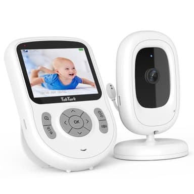 TakTark Babyphone avec caméra 2,8 pouces vidéo-babyphone 720p IPS avec caméra sans WLAN, batterie 750mAh, conversation bidirectionnelle, mode VOX, zoom numérique 3×, vision nocturne, surveillance de
