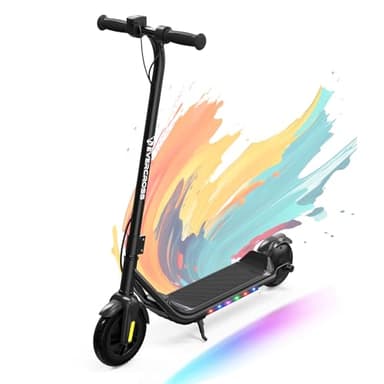 EVERCROSS E6 Trottinette Électrique pour Enfants, E-Scooter Portable de 7" pour 6-12 Ans, Trottinette Électrique avec Une Autonomie Allant Jusqu'à 20KM et Lumières à 7 Couleurs, 3 Modes de Vitesse