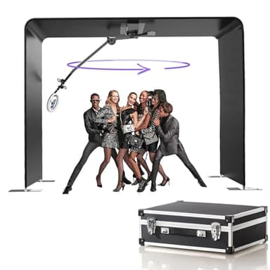 Cabine photo à 360°, appareil photo rotatif automatique, télécommande Slow Motion Spin pour prise de photos, capacité pour 15 personnes, personnalisation du logo gratuite