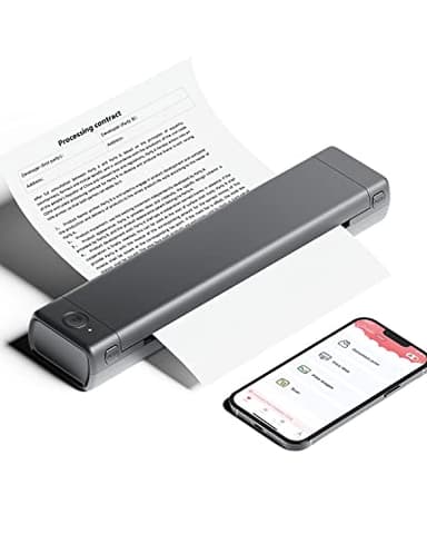 Phomemo M08F Imprimante Thermique Prend en Charge Le A4 Thermique Papier Bluetooth Imprimante Portable de Voyage sans Fil No-Ink Compatible avec Android et iOS