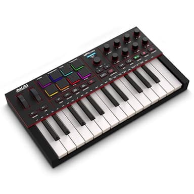 Akai Professional MPK Mini IV Clavier MIDI USB-C pour Débutants et Producteurs - Pads de Batterie MPC, Molettes Pitch et Mod, Logiciel de Production Musicale et Pack de sons Native Instruments, Noir