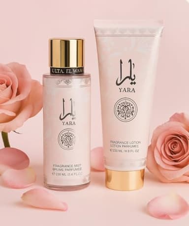 Coffret YARA ROSE – Brume 250 ml + Lotion Corps & Cheveux & Maison Parfum Frais & Gourmand