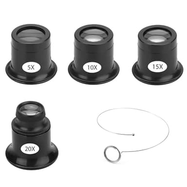 Loupe de Bijoutier, Loupe Monoculaire, loupe Horloger, Loupes de Réparation de Montre, Loupes D'horloger, 5X10X15X20X, pour Montres, Bijoux, Timbres