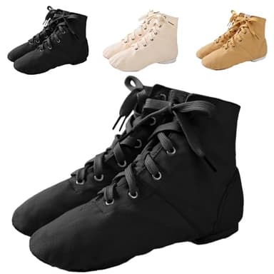 Chaussures De Danse Chaussure de Ballet Boot Semelle Souple Yoga Gymnastique Split Plate Ballet Doux Toile Chaussons pour Hommes Femmes Little Kid Lacets Filles Canvas Jazz Dance Bottes