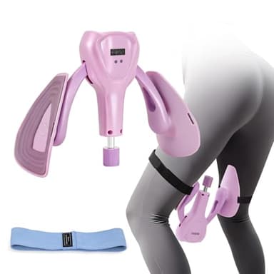 Appareil Musculation Périnée Kegel, Musculation Fessiers Cuisses, Intensité Réglable, Set Bande de Résistance, Sport Maison pour Homme et Femme