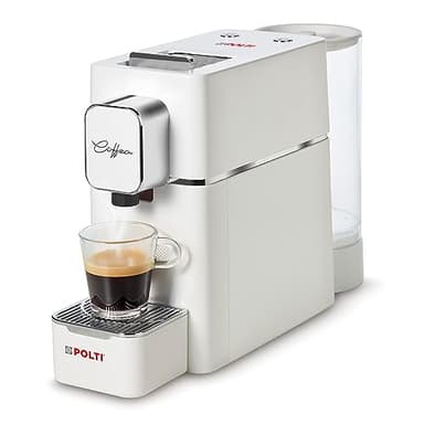 Polti Coffea S15W, Machine à Café Espresso, Compatible avec Dosettes ESE 44 mm, Réservoir 0,85 L, Température et Longueur Réglables, Pression 19 Bars, Blanc