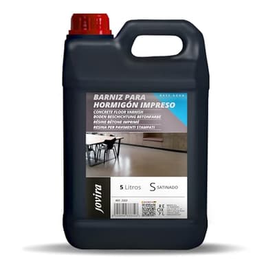 JOVIRA PINTURAS Résine Béton Imprimé Résine de protection satinée pour sols en béton. (5 Litres, Incolore)