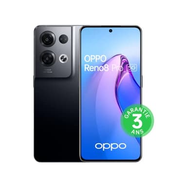 OPPO Reno 8 Pro - Smartphone 5 G - 8 Go RAM + 256 Go - Triple Capteur Photo 64 MP, Frontal 32 MP - Écran AMOLED 120 Hz 6,7” - Batterie 4500 mAh