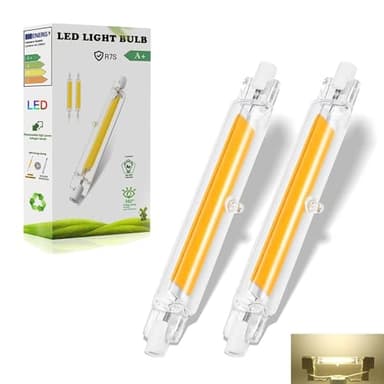 Dvnoua Ampoules LED R7S 118mm Dimmable Blanc Naturel | 20W Équivalent Halogène 200W, 2000LM Pas de Scintillementpour L’éclairage De Maison,Travail, lampadaire, Lot de 2