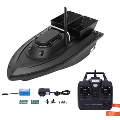 AOOUNGM Bateau à appât avec télécommande de 500 m - Avec éclairage LED - Pour pêcheurs et professionnels - Charge maximale : 2 kg