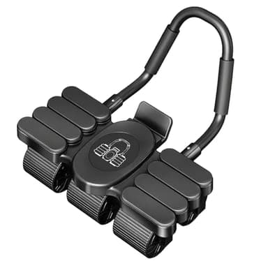 Roue abdominale à automatique | Machine abdominale à 6 roues pour entraînement du ventre – Équipement d'exercice abdominal avec support de téléphone pour la musculation, le fitness, la salle de