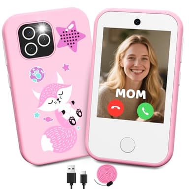 CHAKEYAKE Téléphone pour Enfants 4G Débloqué, Smartphone pour Enfants avec Double Caméra, Écran Tactile HD 2.8", Lecteur MP3, Lampe Torche, Jeux Éducatifs, Cadeau pour Garçons Et Filles 3-12 Ans