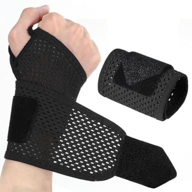 Bande de Poignet de Sport, Attelle de Poignet Gauche Droite Gym, Respirant Manchette de Poignet, Soutien de pour Hommes et Femmes