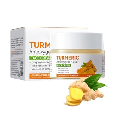 Crème Éclaircissant Curcuma Visage,Crème Hydratante Curcuma Visage,Crème Anti-Rides Curcuma,Crème Anti-âge Curcuma,Crème Réparatrice Curcuma Visage,Crème Curcuma Éliminateur de Taches Brunes,50 g