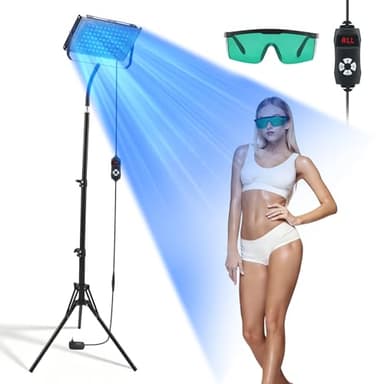 Solarium Maison 30W Lampe Bronzante avec 3 Modes & 5 Niveaux - Bronzage Visage et Corps avec Minuterie et Réglage Hauteur - Lampe Lumière du Jour pour Auto-bronzage à Domicile