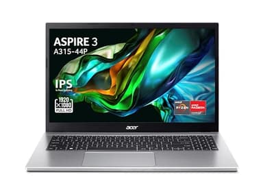 Acer Aspire 3 A315-44P-R732, Ordinateur Portable 15.6" Full HD LED, PC Portable (AMD Ryzen 7 5700U, RAM 16 Go, SSD 512 Go, AMD Radeon Graphics, Windows 11 Famille) Clavier AZERTY, Laptop Gris