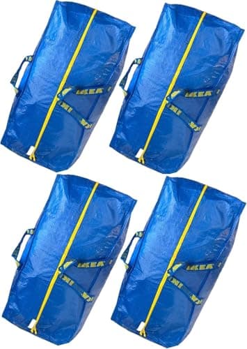 Ikea Lot de 4 sacs de rangement Bleu 901.491.48 Frakta