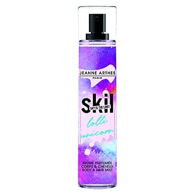 SKIL - Brume parfumée Femme Lolli Unicorn - Collection Milky Way - Parfum Coco Fraise - Flacon Vaporisateur 250 ml - Fabriqué en France à Grasse