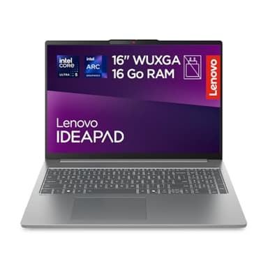 Lenovo IdeaPad Slim 5 16IMH10 - Ordinateur Portable 16'' WUXGA (Intel Core Ultra 5 135H, RAM 16Go, SSD 512Go, Windows 11 Home) Clavier AZERTY Français - Gris