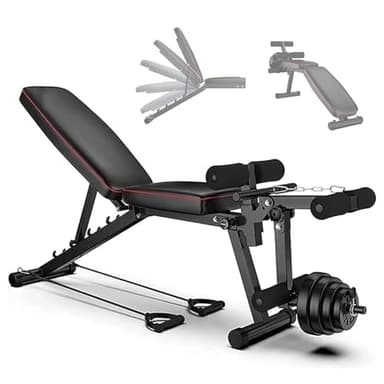 GTYMTTX Banc Musculation Multifonction - 5 Angles Réglables, Leg Extension Machine, Machine Musculation, Capacité Maximale De 440 LB