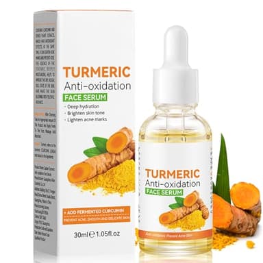 Sérum Anti-Oxydation au Curcuma, Huile de Sérum Correcteur de Taches Sombres, Réduisant les Rides et Éclaircir La Peau, Turmeric Dark Spot Corrector Serum pour Le Visage et le Corps, 2 * 30ml