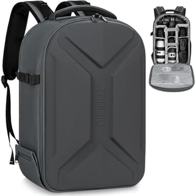 FREEAMG Sac à Dos Rigide pour Appareil Photo, 45x30x17CM Sac de Photographie pour Appareils Photo Reflex Numériques/Photographie sans Miroir, Compatible avec les Appareils Photo Sony/Canon/Nikon
