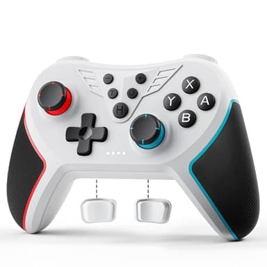 LATEC Manette pour Switch, Manette sans Fil Compatible avec Switch Lite/OLED,Turbo/Programmation Macro/Vibraton Réglable/6 Axes Gyroscope/Capture d'écran