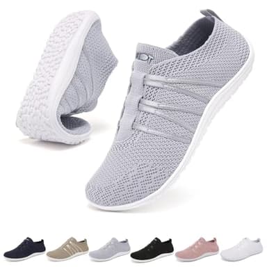Merdoo Barefoot Chaussures Minimalistes Femme Homme Basket sans Lacets Légères Respirantes Chaussures de Marche Fitness Sneakers Confortable Barefoot Shoes Unisexe Gris 40EU