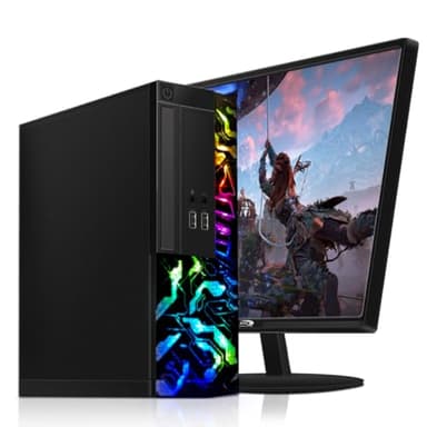 Dell PC Gamer Complet，Ordinateur Gaming,Quad Core I7 jusqu'à 3.9GHz, Radeon RX 550 4Go GDDR5, RAM 16Go, SSD 512Go, WiFi 600 M, Bluetooth 5.0, Nouveau 24" 1080 FHD LED, W10P64 (Reconditionné)