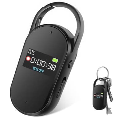 64 Go Enregistreur Vocal - Portable Mini Enregistreur Audio Numérique Professionnel avec Activation Vocal et MP3, Design en Clé, AGC Réduction du Bruit, Cours, Réunions, S29