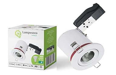 Spot Encastrable BBC Orientable diametre 100mm avec douille et ampoule GU10 7W Blanc Chaud