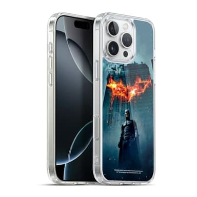 Head Case Designs sous Licence Officielle The Dark Knight Affiche Batman Art Clé Coque en Gel [Protection de Qualité Militaire] Compatible avec Apple iPhone 16 Pro Max Et Compatible avec MagSafe