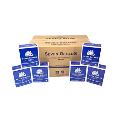 Seven Oceans Lot de rations de survie pour 2 mois, biscuits longue durée 24 x 500 g