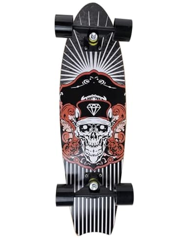 Cruiser Skate Surfskate Pirate 69 cm | Bois d'érable | Axes en aluminium 5" | Roues 60 x 45 mm 85A | Roulements ABEC-7 | Carving et Cruising