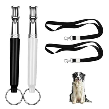 2 Pièces Sifflets pour Chien, Sifflet Ultrason Chien Anti Aboiement Sifflet Dressage Chien avec Lanière Sifflet pour Chien à Haute Fréquence Sifflet Ultrason Chien pour Dressage de Chien