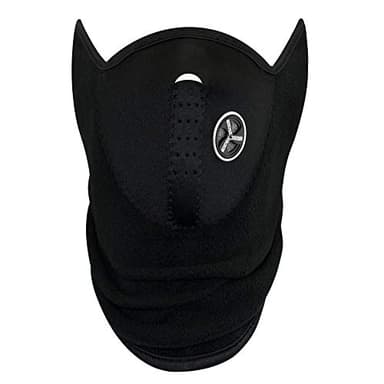 TRIXES Masque Facial en Noir Parfait pour l'hiver et Les Sports: Ski, Snowboard, BMX, vélo, Course, randonnée, Paintball et activités de Plein air