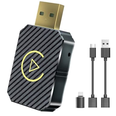 Mini Adaptateur CarPlay sans Fil et Android Auto sans Fil pour iPhone/Android, Dongle Plug and Play convertissant câblé en sans Fil pour Les Voitures 2016+