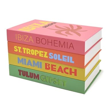 Gwezmxs 4Pcs Livre Decoration Luxe, Faux Livre Déco, Livre Deco pour Salon Table, Décorative Livre pour Etagère de Livres