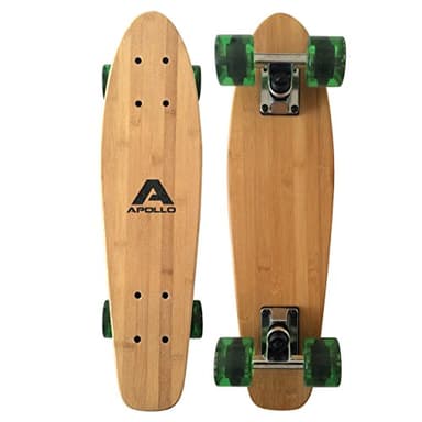 Apollo Fancy Board – Skate «Vintage Cruiser» | 57,15 cm| petit et maniable | plusieurs coloris, Vert classique