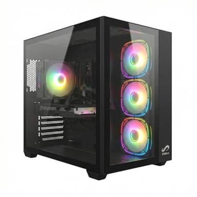 STGsivir PC Gamer Fixe,Ordinateur Gaming,GeForce RTX 2060 Super 8Go GDDR6,Core i7 up to 3.9Ghz,16Go RAM,1To SSD,WiFi 6,BT5.0,Ventilateur RGB x3,Windows11 Pro