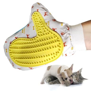Gant brosse pour chien chat pour enlever les poils et le massage mignon animaux et nettoyage des poils longs et courts efficace pour la main droite
