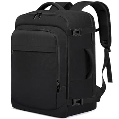 ENZOSUM Bagage Cabine 55x40x20 Sac à Dos Voyage Cabine Avion 44L Homme Femme Bagage à Main Valise Cabine Sac à Dos pour Ordinateur Portable 17.3 Pouces Noir