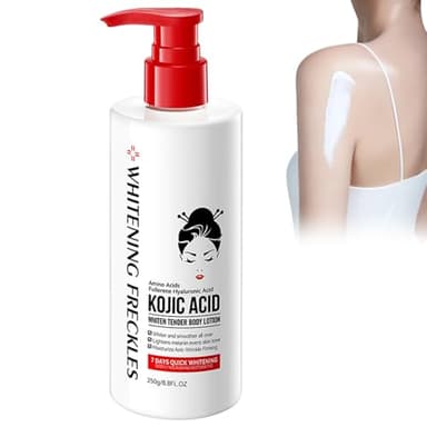 Lotion pour le Corps éclaircissante pour la Peau avec Acide Kojique, Hydratant pour le Corps, Lait Hydratant Corps Fermeté, Lotion Corporelle Blanchissant pour tous Types de Peau
