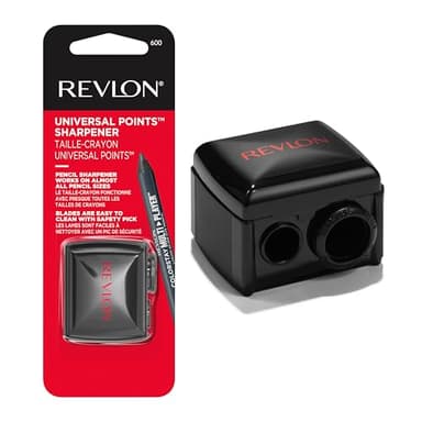 Revlon Taille-crayon universel pour crayons de maquillage en bois et en plastique, convient aux petites et grandes tailles, facile à nettoyer, 1 pièce