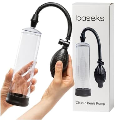 Baseks Classis Pompe à Penis - Pompe Manuelle pour Érection Puissante - Agrandisseur de Pénis avec Fonction Quick Release - Pompe a Vide - Pompe Penisse Homme XXL - Extenseur de Pénis Masculin