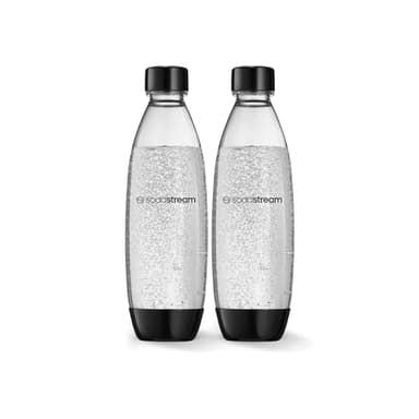 sodastream Fuse – Lot de 2 bouteilles réutilisables 1L sans BPA, lavables au lave-vaisselle, noires
