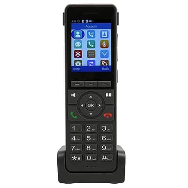GOWENIC Téléphone Fixe sans Fil, Téléphone Fixe sans Fil WiFi Portable, Prise en de la Carte 4G, Téléphone IP Réseau Voip Sip pour Maison, Bureau, école, Hôtel, Batterie