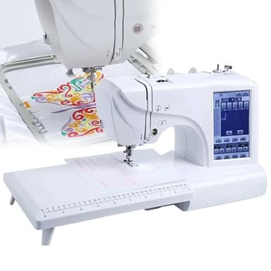 Machine à Broder électrique, Machine à Coudre Informatisée Pour Débutants, Avancés Et Professionnels, Machine à Broder Avec Zone De Broderie 4x4/4x9.2", écran Tactile Lcd 7", Lampe à Coudre LED