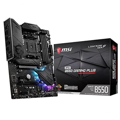 MSI Carte mère de jeu MPG B550 Gaming Plus (ATX), AMD AM4, DDR4 M.2, USB 3.2 Gen 2, HDMI ATX, carte mère de jeu, processeurs AMD Ryzen™ 5000