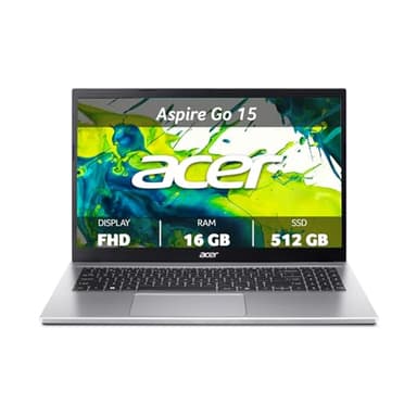 Acer Aspire Go 15 | PC Portatile | 15.6" | Ryzen 5 | 16GB | 512 GB | 15.6" FHD 60 Hz | AMD Ryzen™ 5 7430U | 16Go RAM | 512Go SSD | Windows 11 Home | Clavier FR AZERTY | Sans Adaptateur